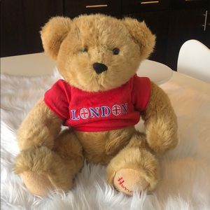 HARRODS Teddy Bear 🧸 w/ red LONDON T-shirt 14”